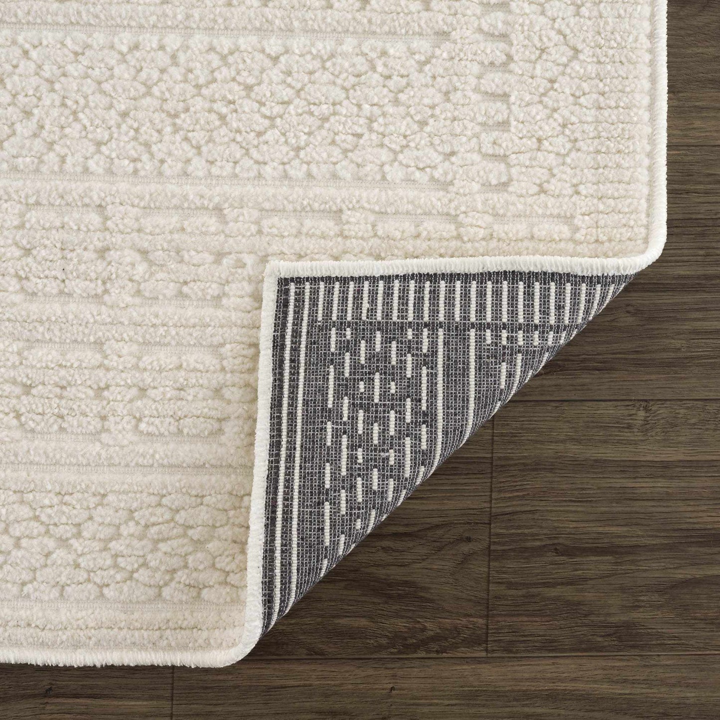 Bahar Cream Washable Area Rug - Quahog Bay Bedding