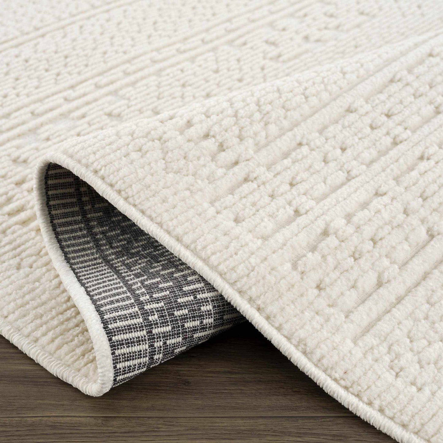 Bahar Cream Washable Area Rug - Quahog Bay Bedding
