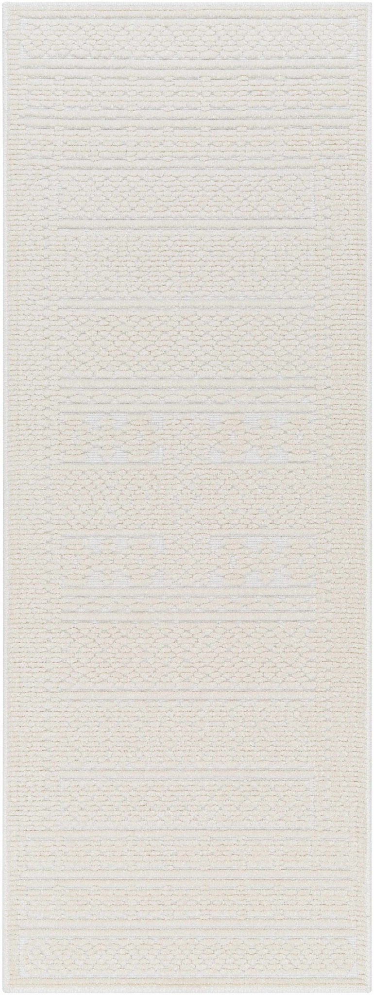 Bahar Cream Washable Area Rug - Quahog Bay Bedding