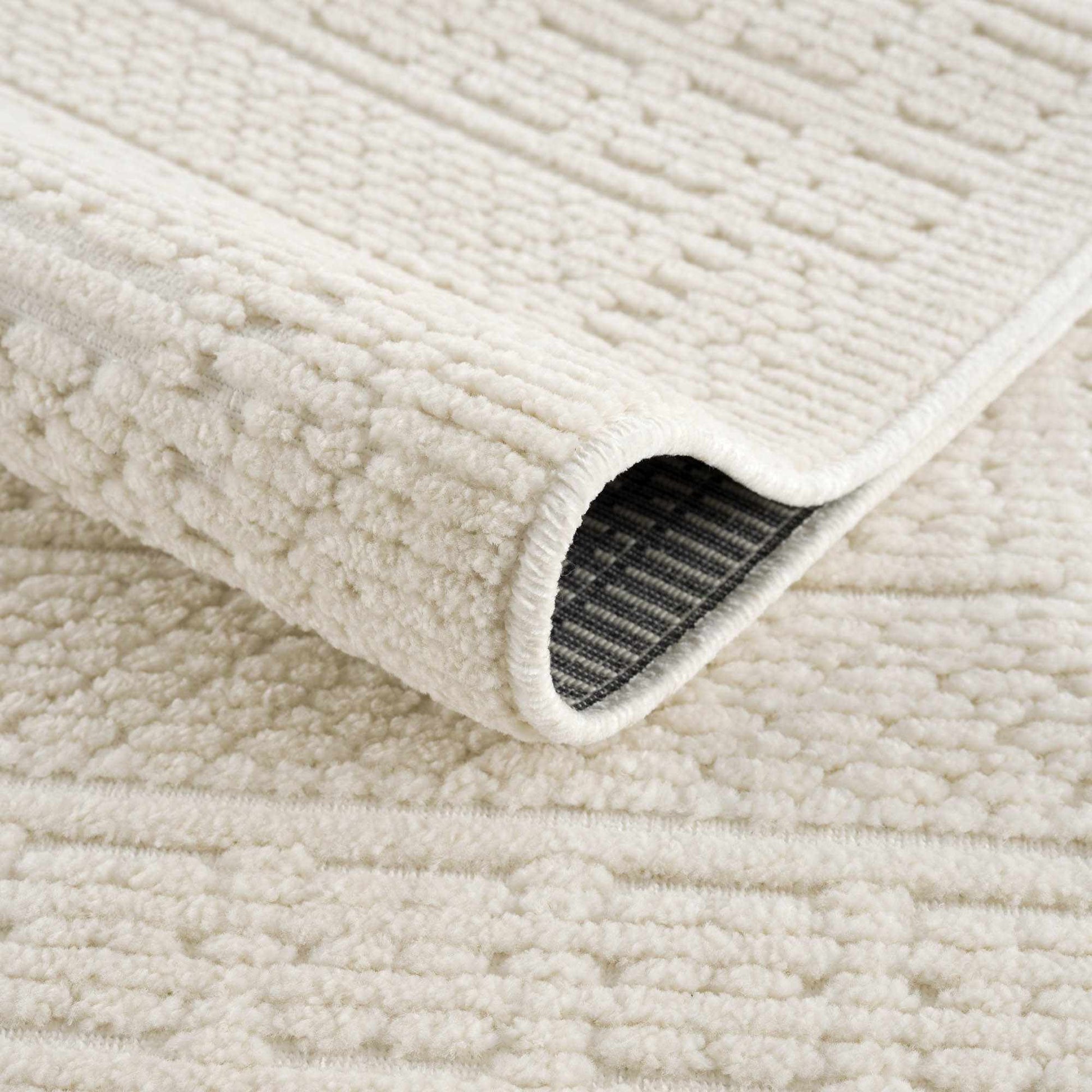 Bahar Cream Washable Area Rug - Quahog Bay Bedding