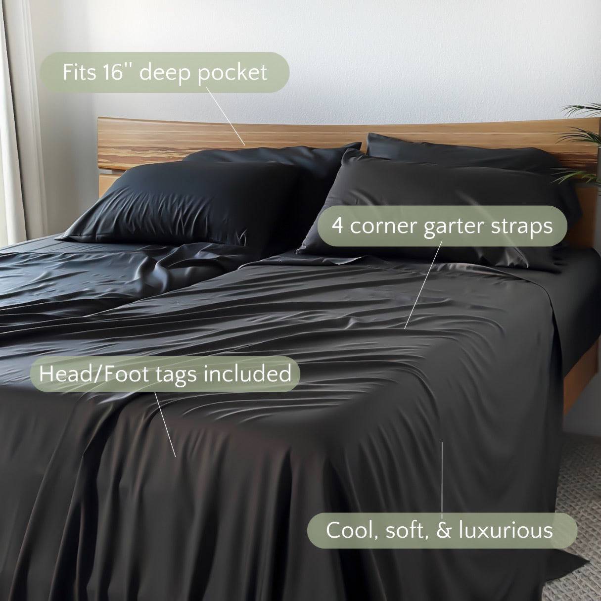 Best Bamboo Sheets 330TC Copper Infused | Quahog Bay Bedding