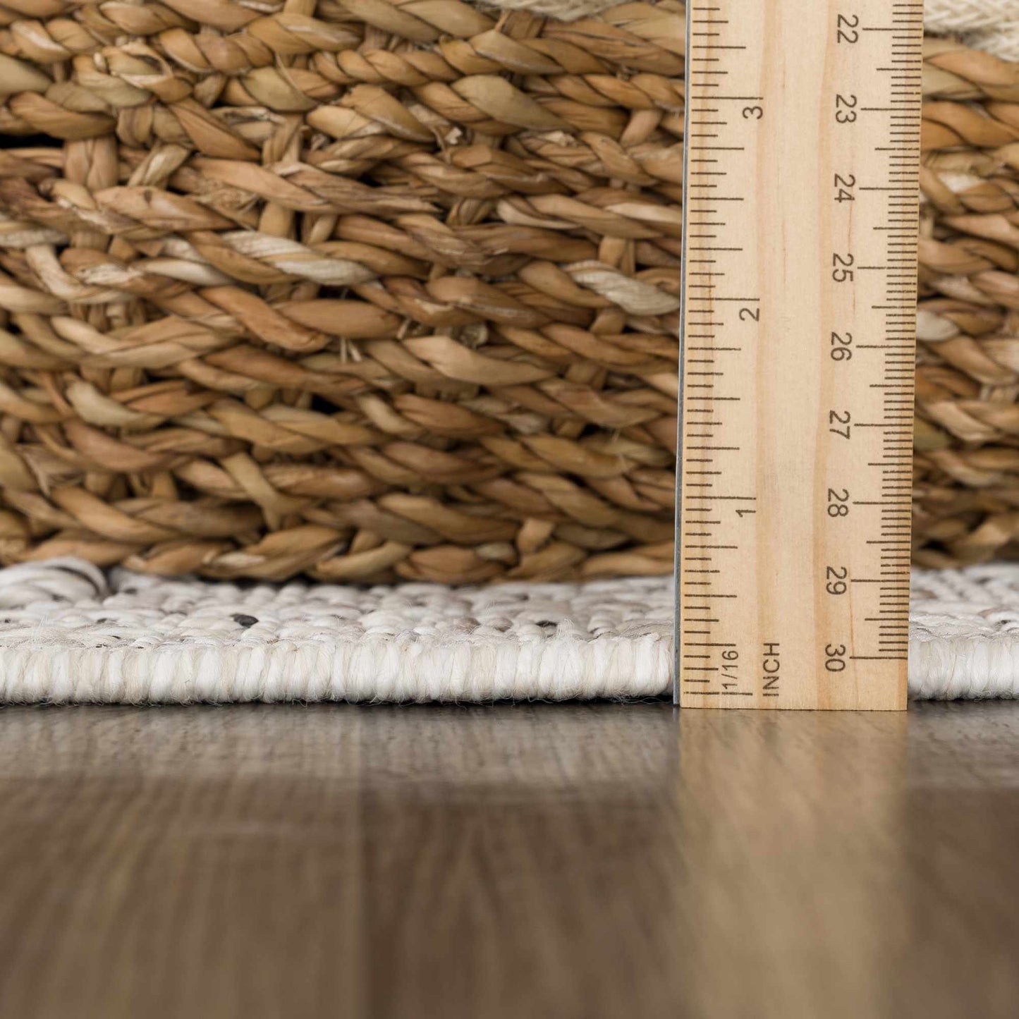 Baqer Bone & Taupe Textured Performance Rug - Clearance - Quahog Bay Bedding
