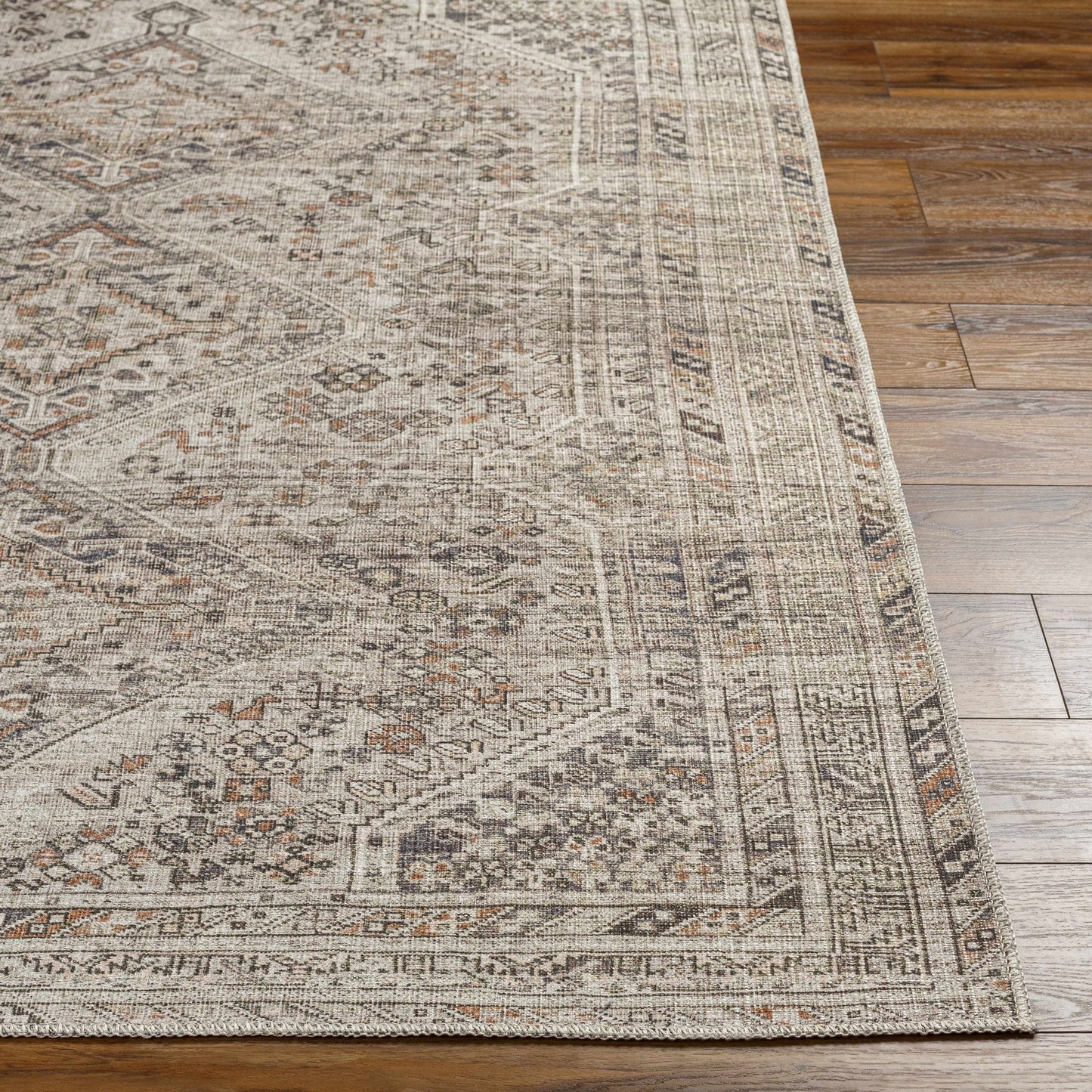 Barny Beige Flat Pile Washable Rug - Quahog Bay Bedding