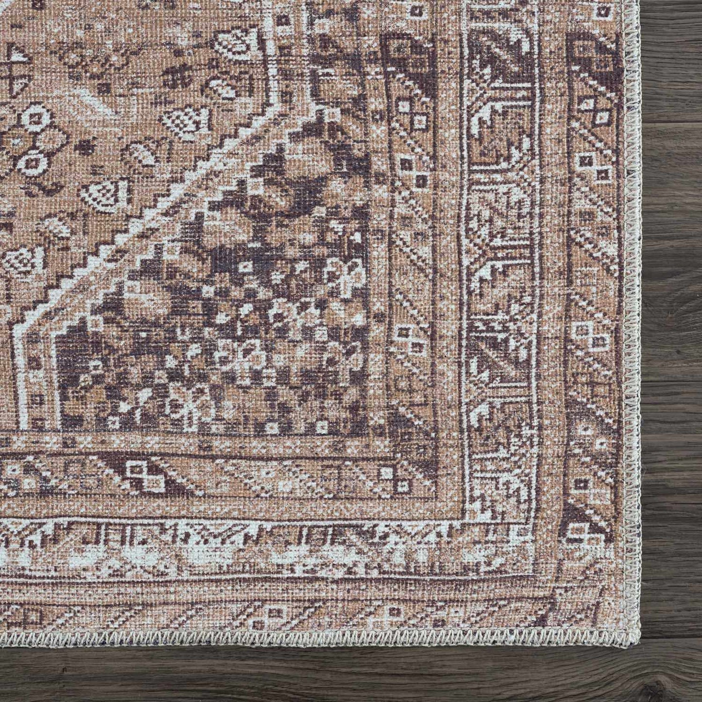 Barny Brown Flat Pile Washable Rug - Quahog Bay Bedding