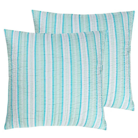 Beach Days Euro Pillow Shams Set of 2 - Coastal Pillow Shams - Quahog Bay Bedding