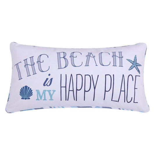 Beach Happy Place Pillow - Quahog Bay Bedding