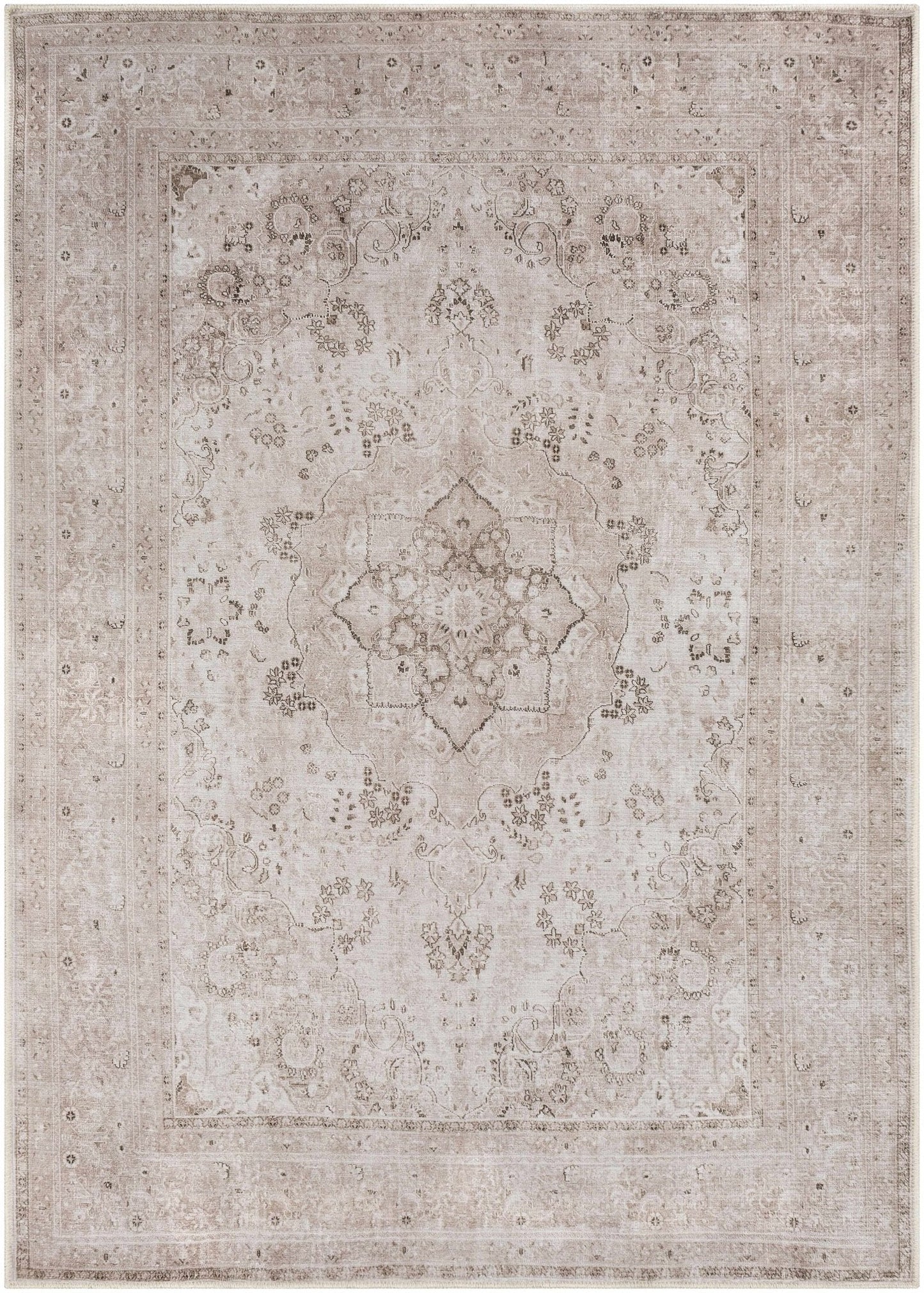 Bethany Vintage Flat Pile Washable Rug - Quahog Bay Bedding