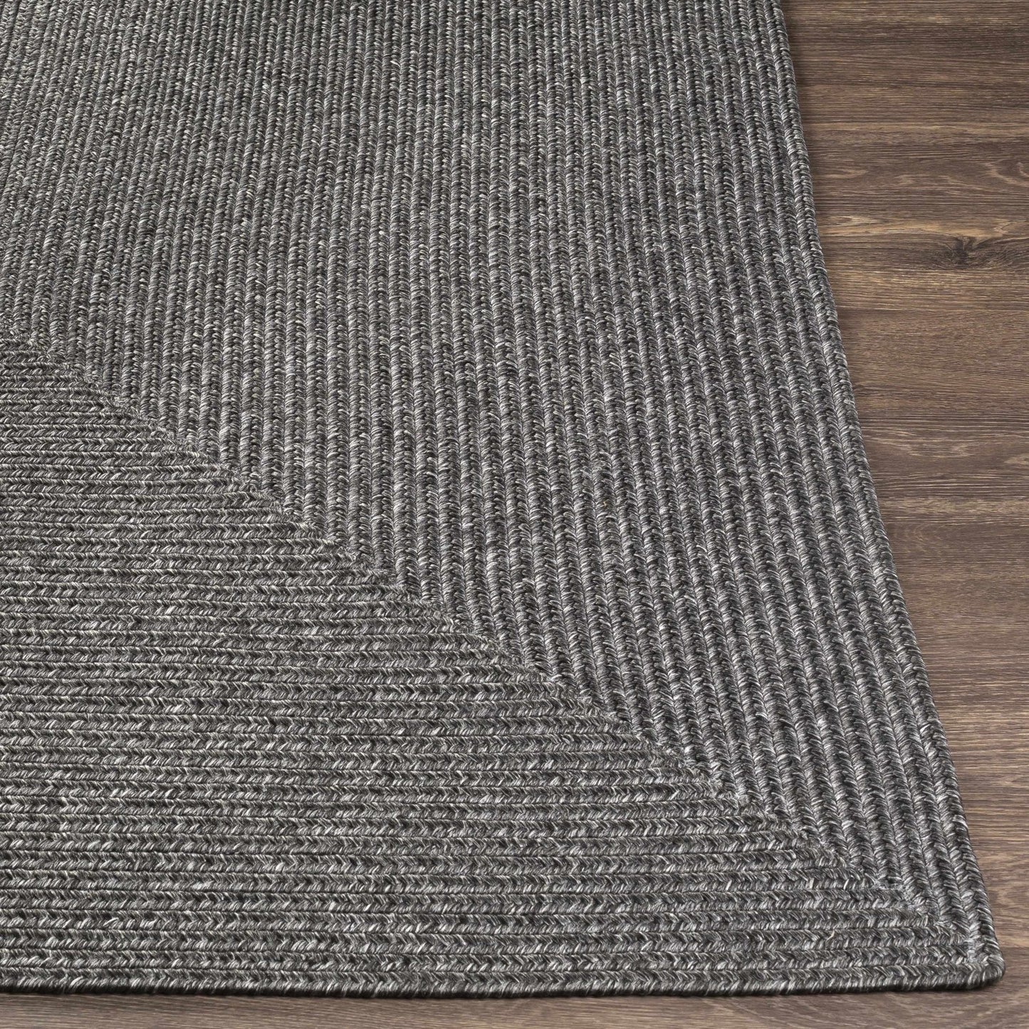 Black Braided Faux Jute Rug - Quahog Bay Bedding