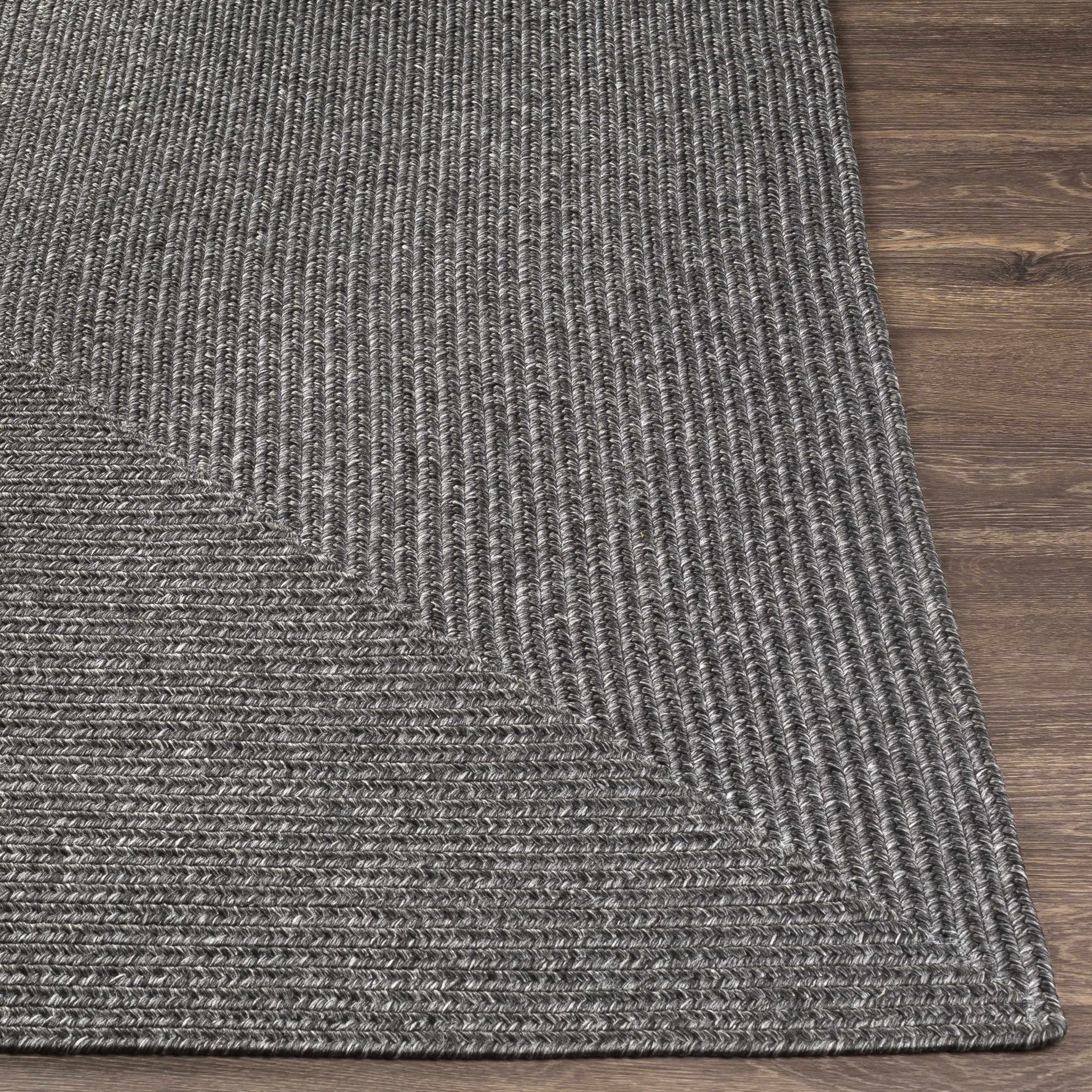 Black Braided Faux Jute Rug - Quahog Bay Bedding