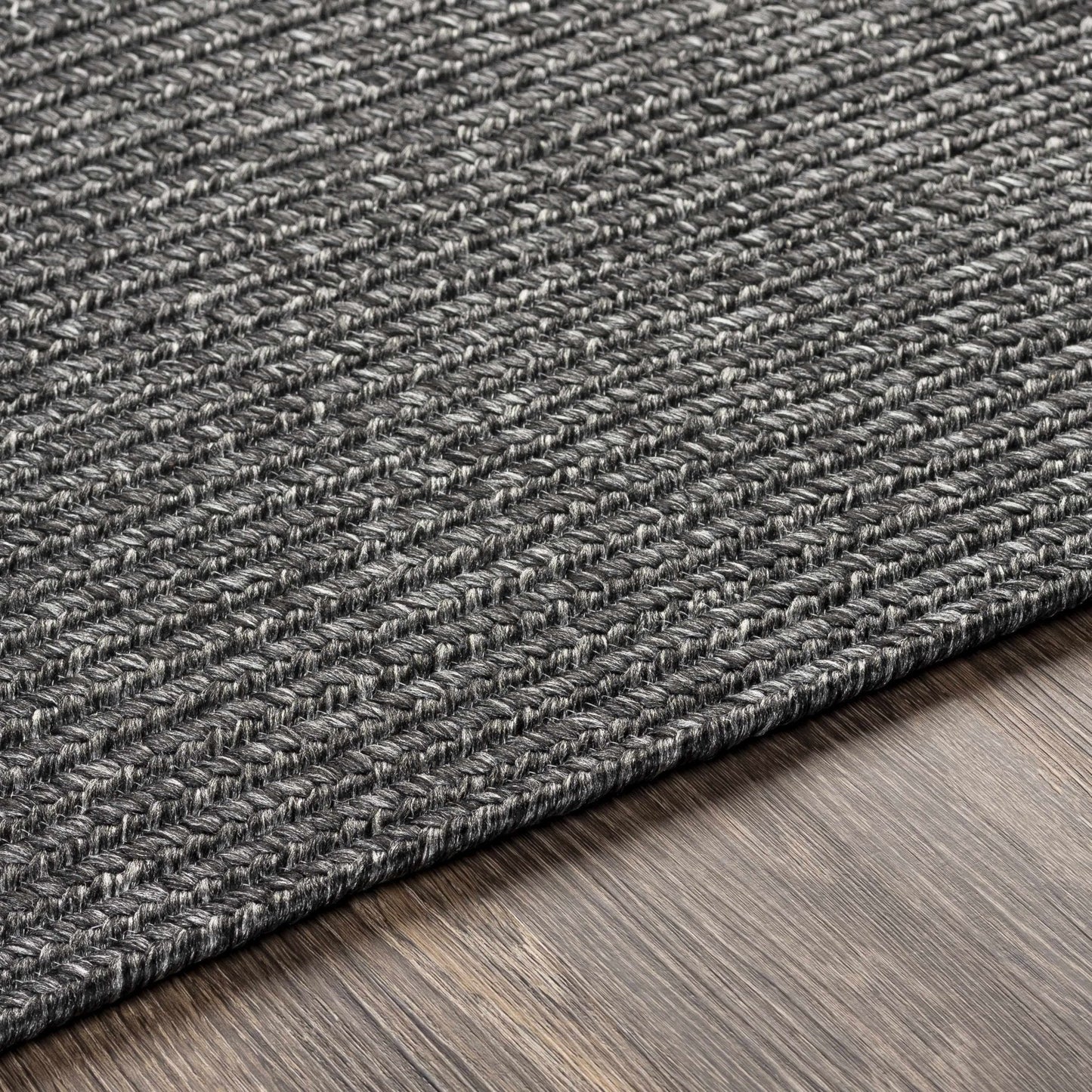 Black Braided Faux Jute Rug - Quahog Bay Bedding