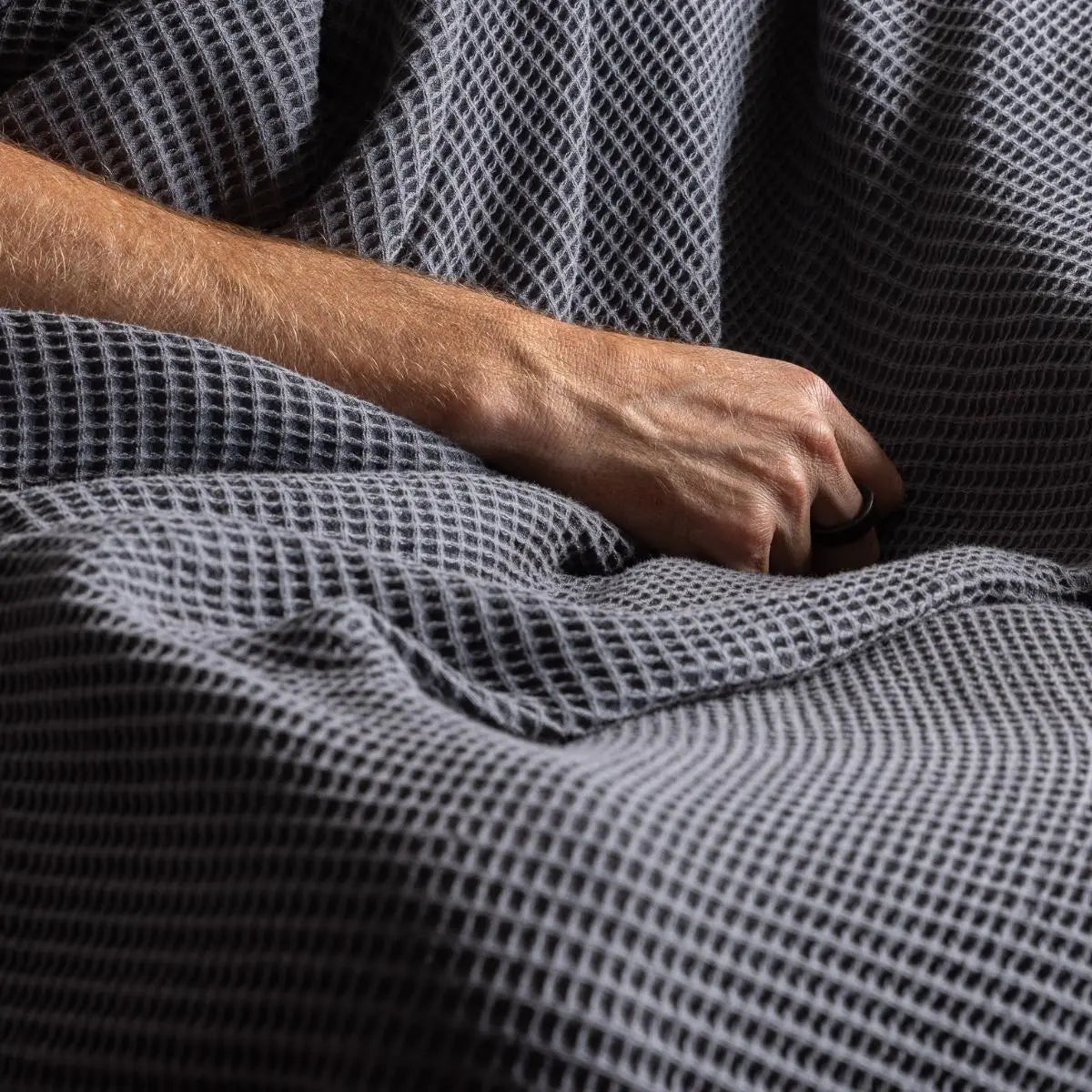 Blissful Bamboo Waffle Throw Blanket - Quahog Bay Bedding