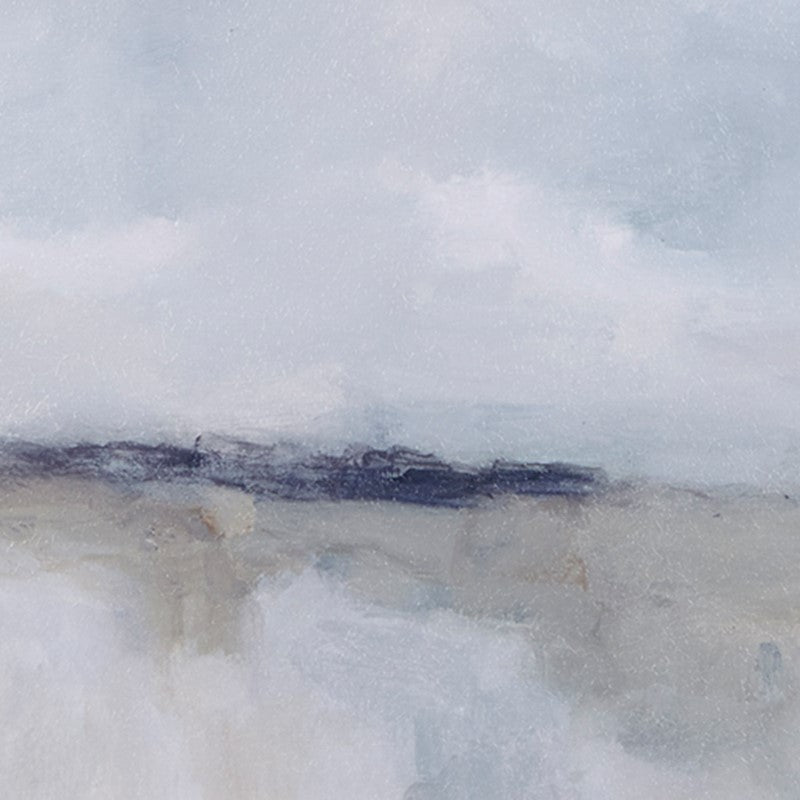 Blue Drift Abstract 5 - piece Gallery Framed Canvas - Coastal Wall Decor - Quahog Bay Bedding