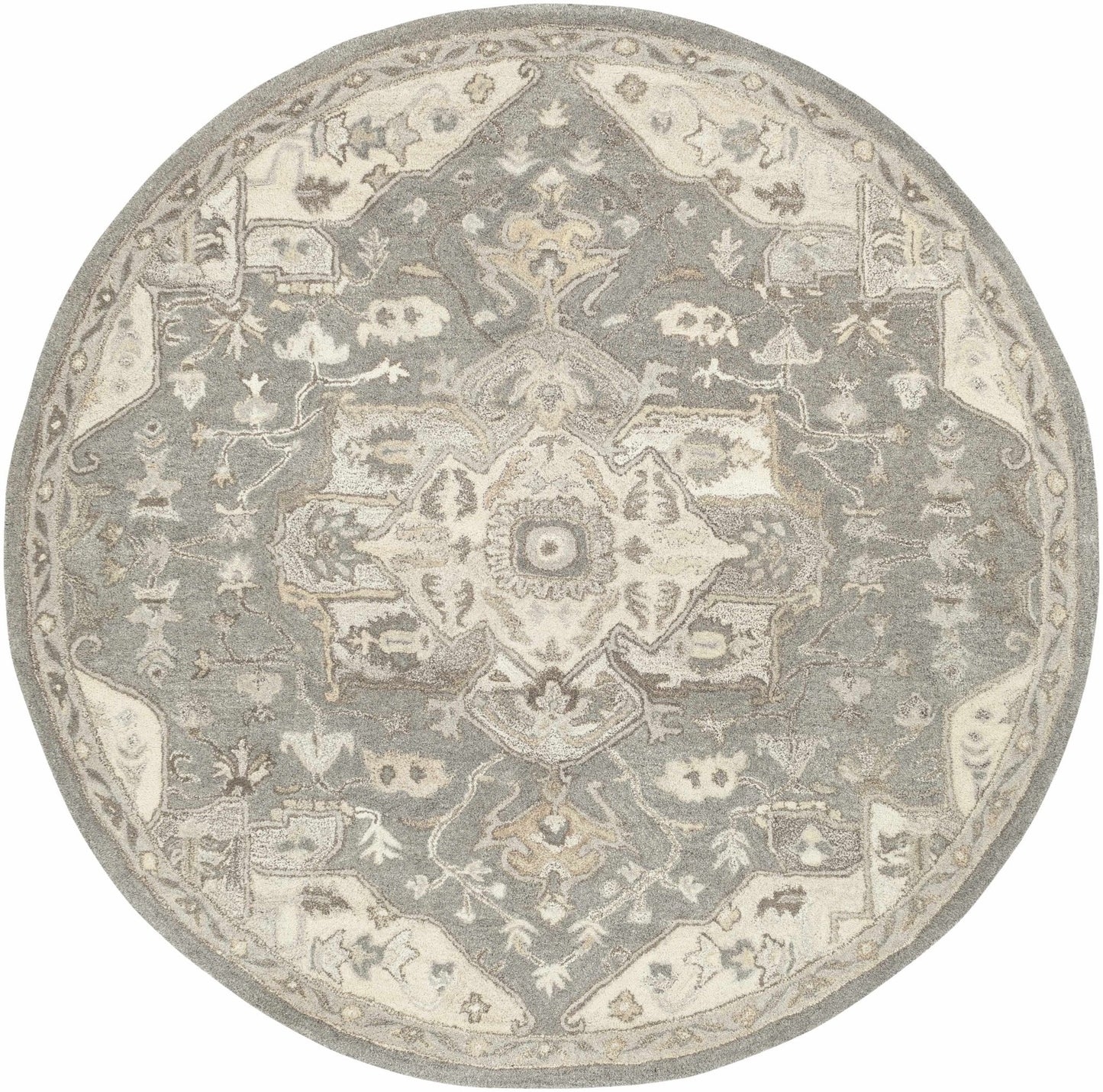 Broomfield 1196 Hand Tufted Taupe Wool Rug - Quahog Bay Bedding