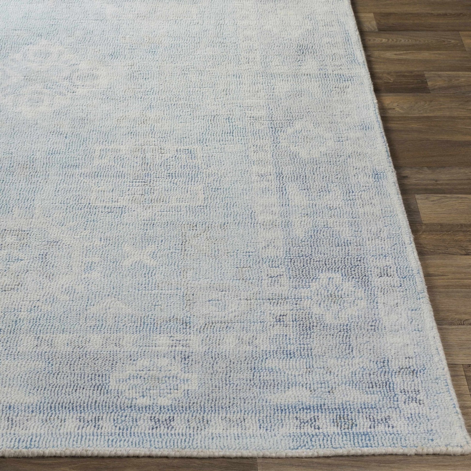 Calderbank Sky Blue Wool - Blend Area Rug - Quahog Bay Bedding