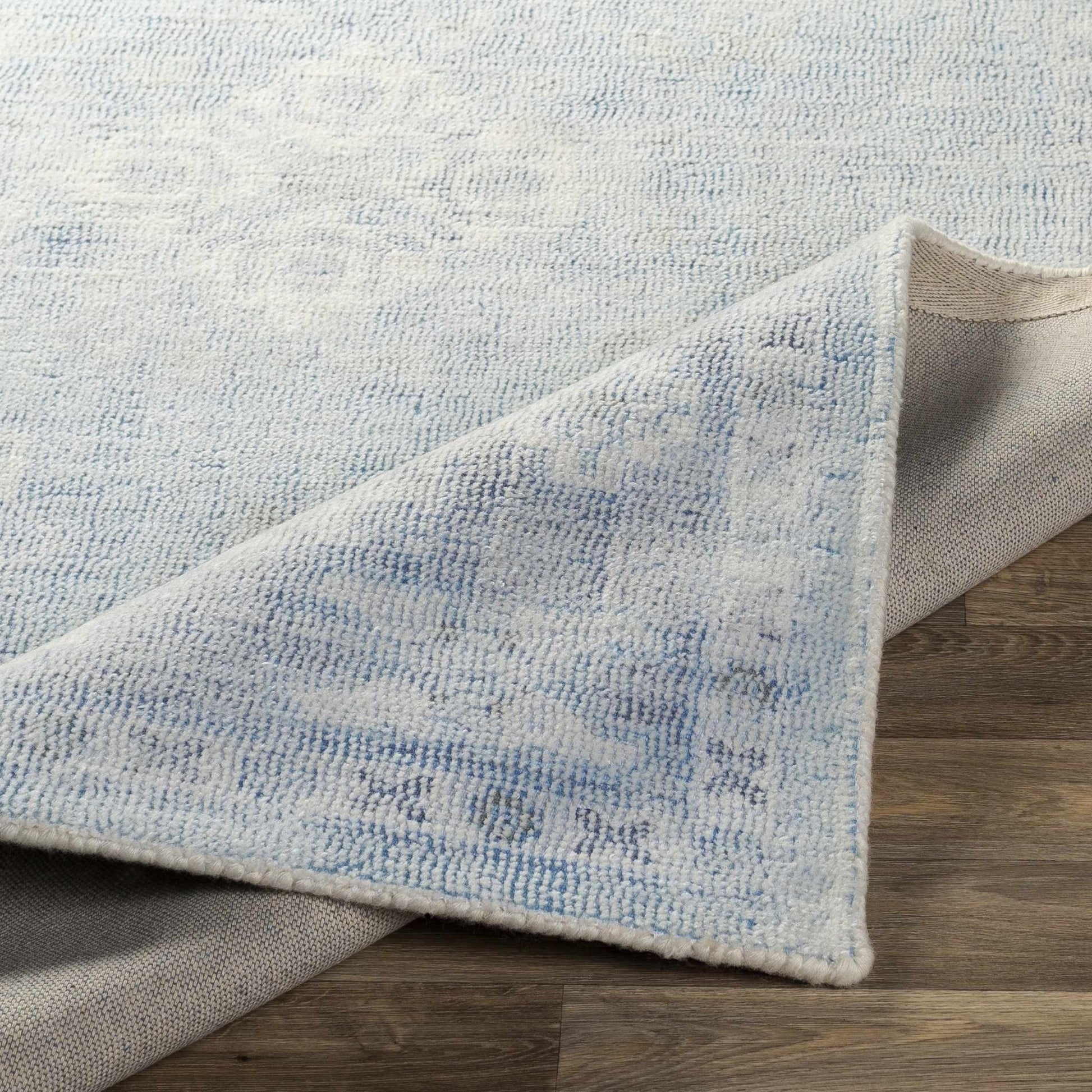 Calderbank Sky Blue Wool - Blend Area Rug - Quahog Bay Bedding