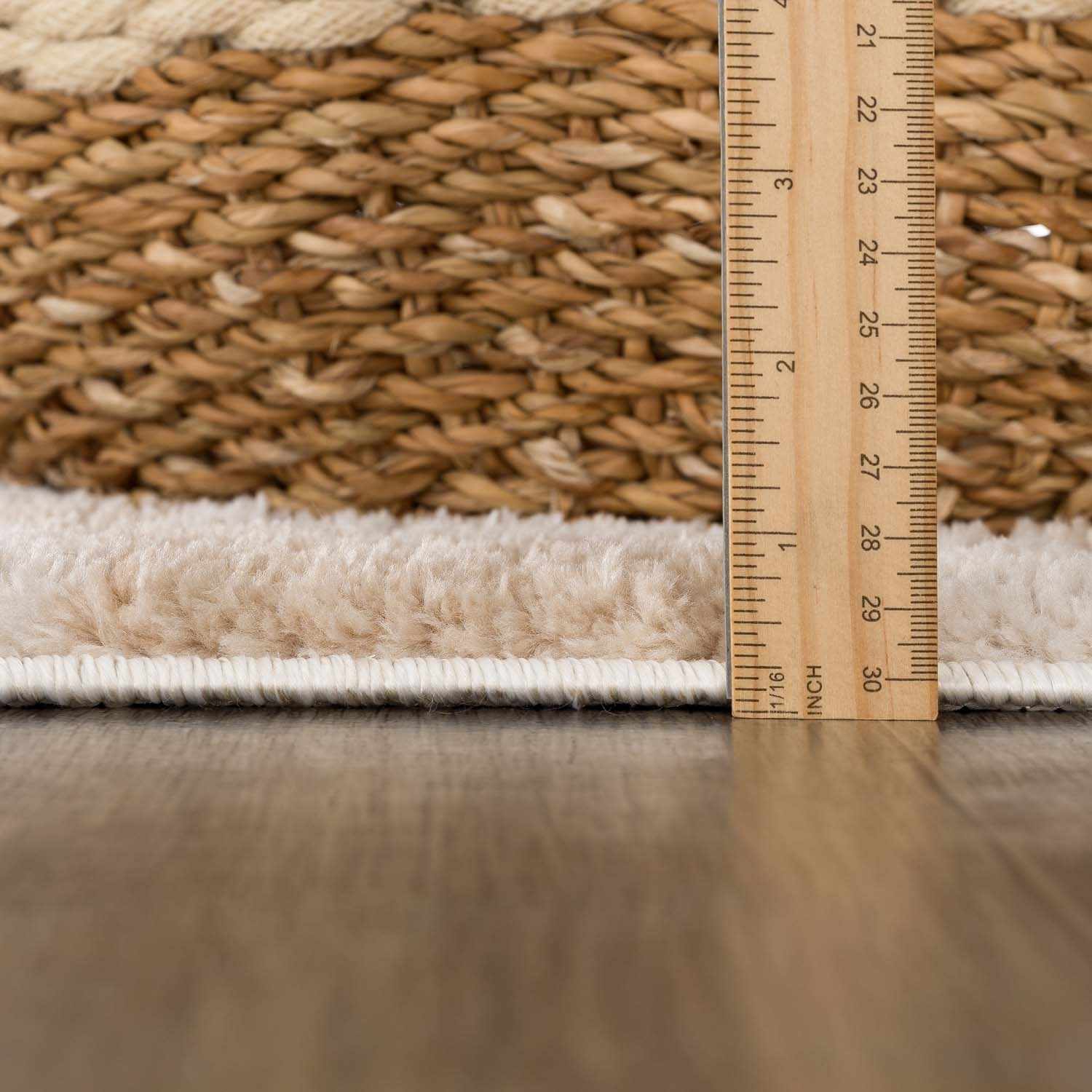 Canika Checkered Cream Washable Area Rug - Quahog Bay Bedding