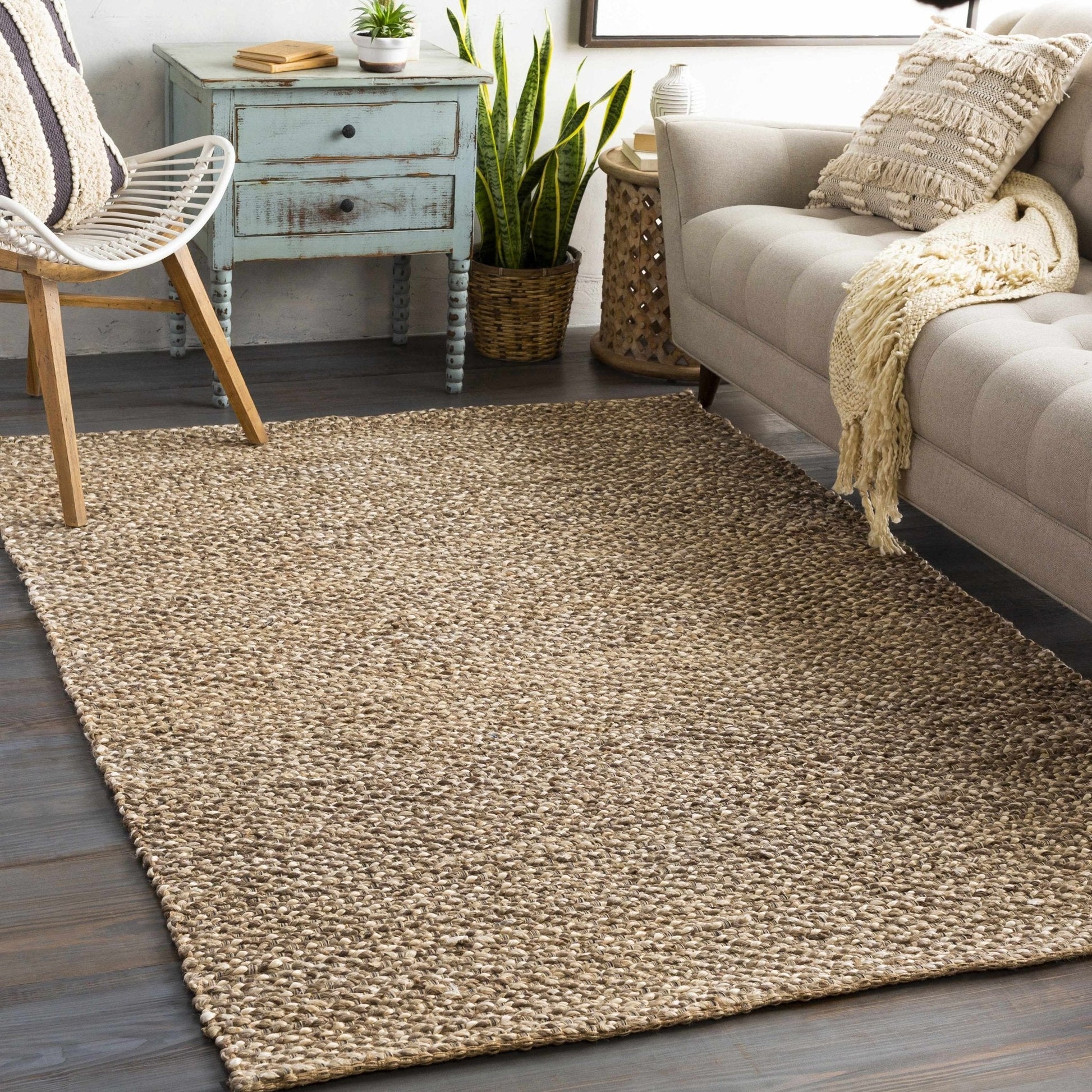 Caspar Hand Woven Natural Jute Rug - Quahog Bay Bedding