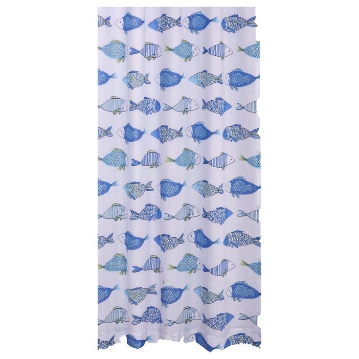 Catalina Fish Shower Curtain - Coastal Shower Curtains - Quahog Bay Bedding