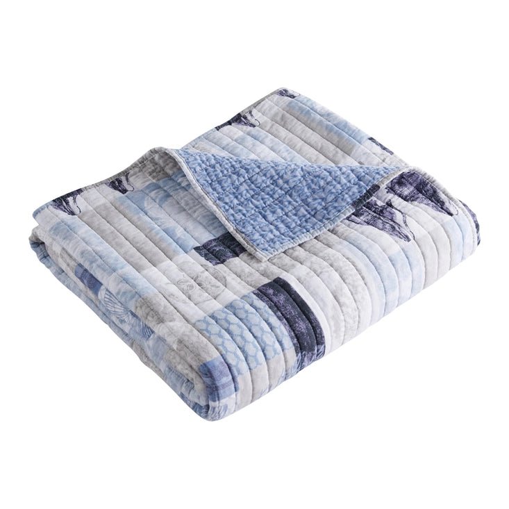 Cerralve Quilted Throw Blanket - Coastal Themed Throw Blankets - Quahog Bay Bedding