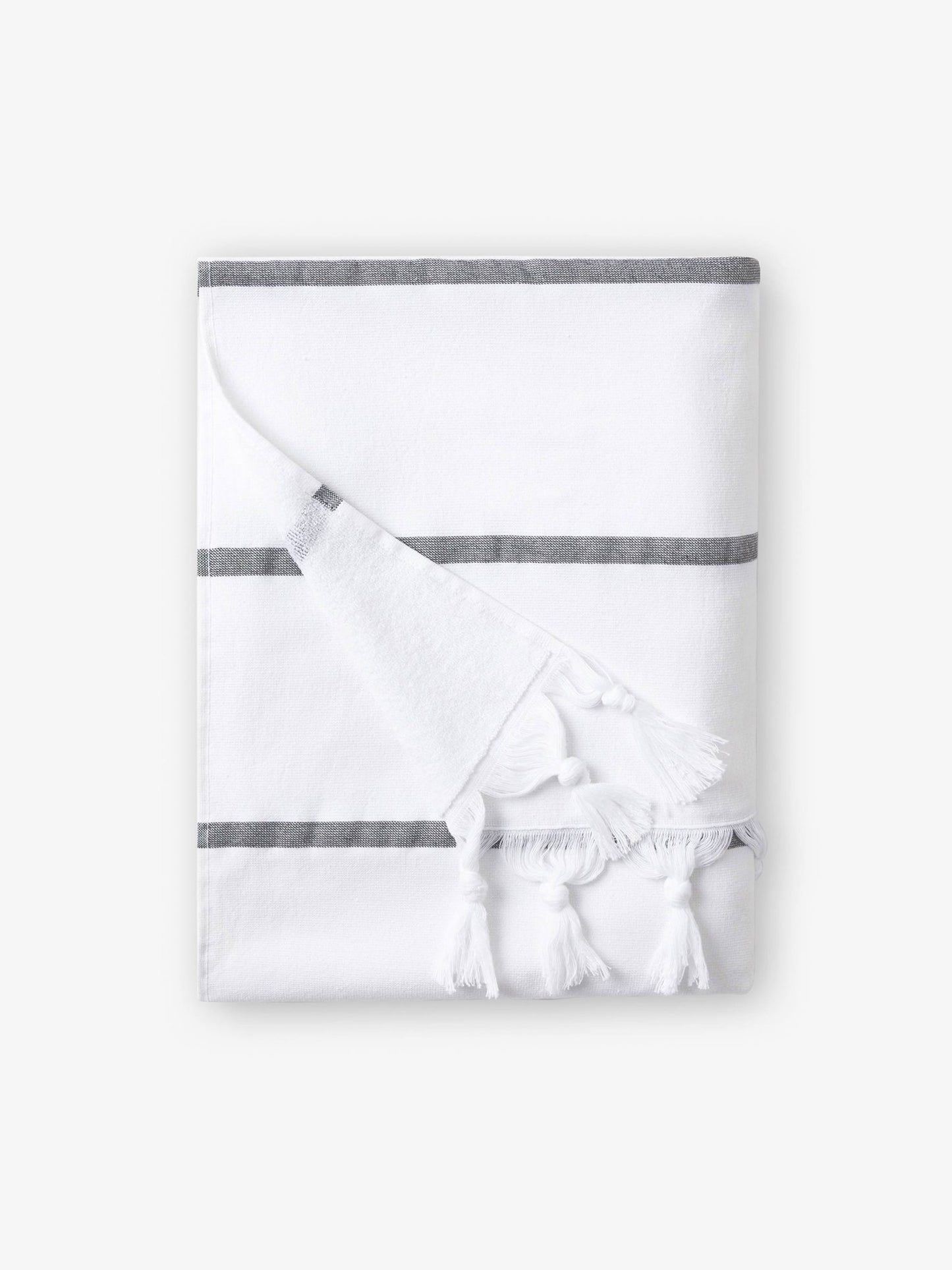 Charcoal Positano Turkish Towel - Quahog Bay Bedding