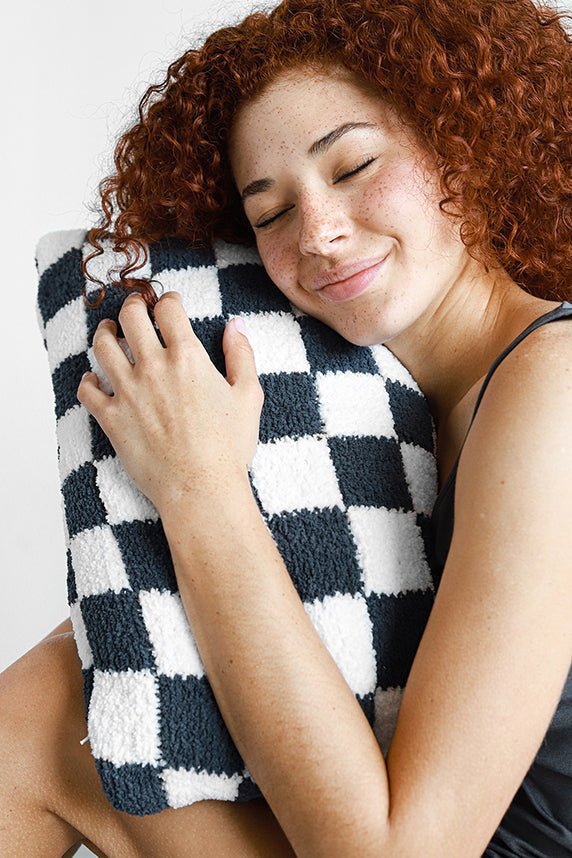 Checkerboard Throw Pillow - Quahog Bay Bedding