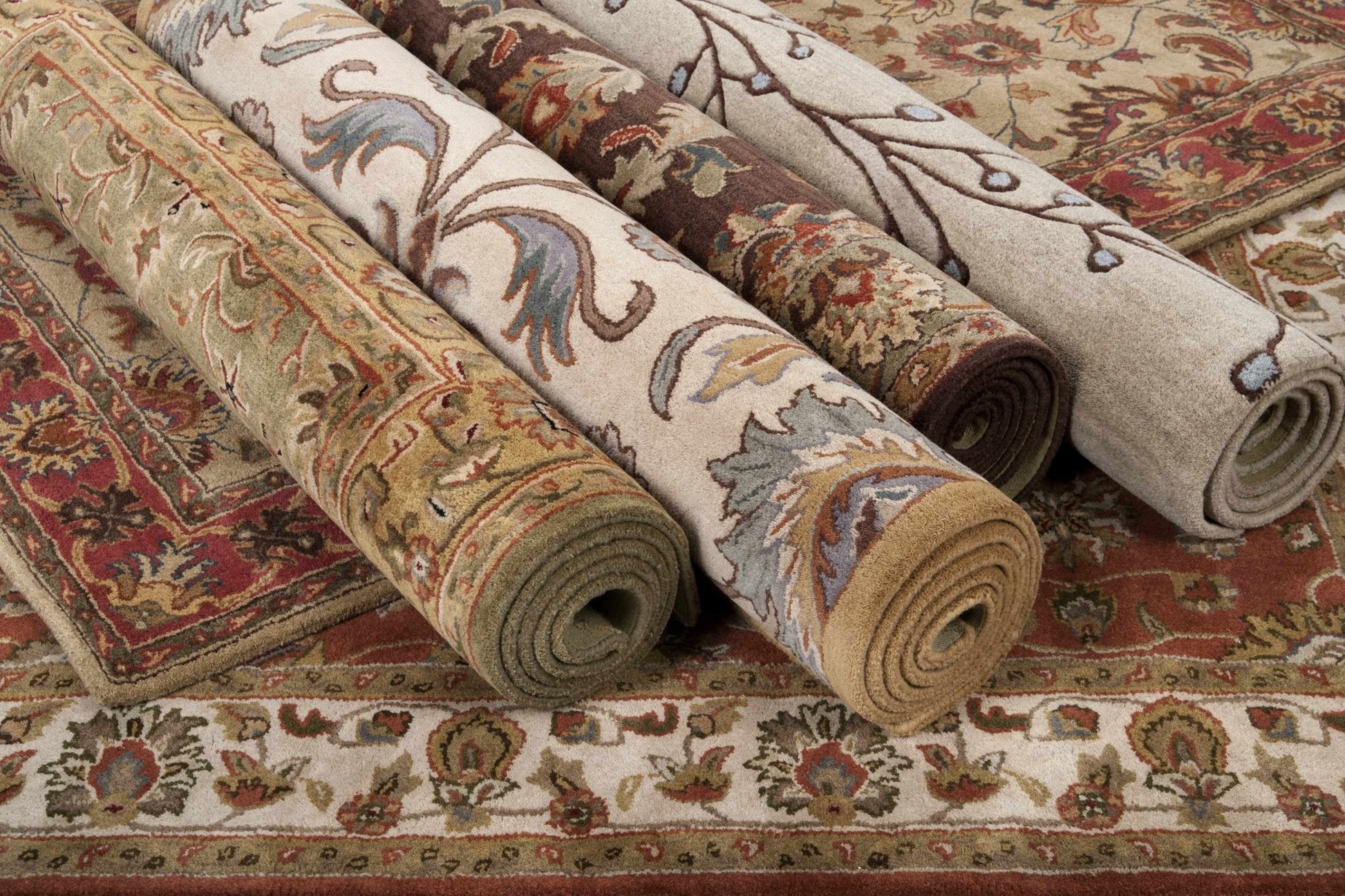 Cherryfield Hand Tufted Brown & Rust 1001 Wool Rug - Quahog Bay Bedding