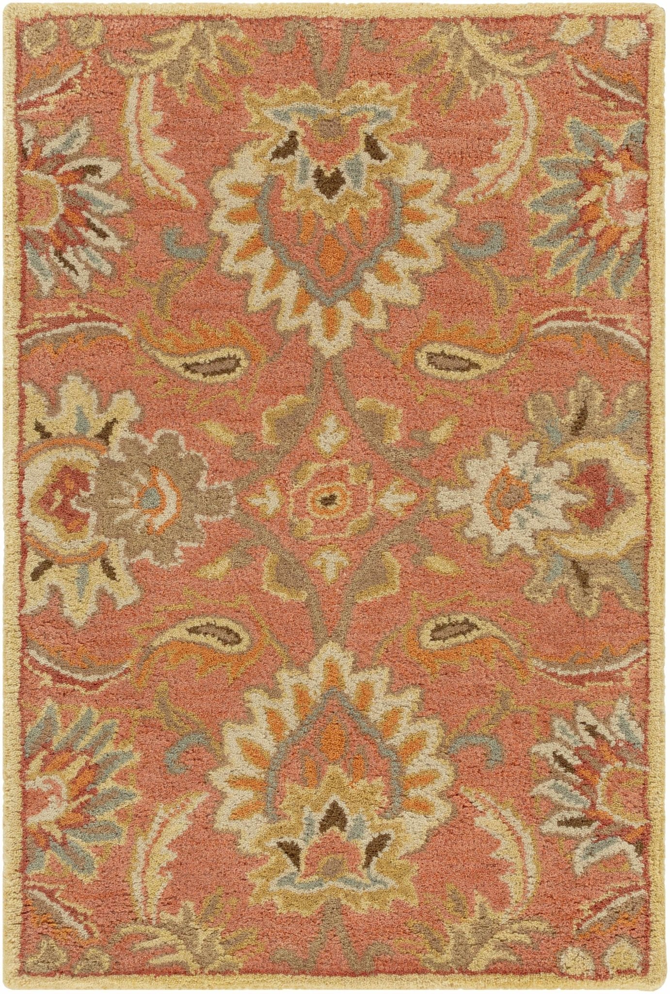 Chesterton Hand Tufted Orange 1112 Area Rug - Quahog Bay Bedding