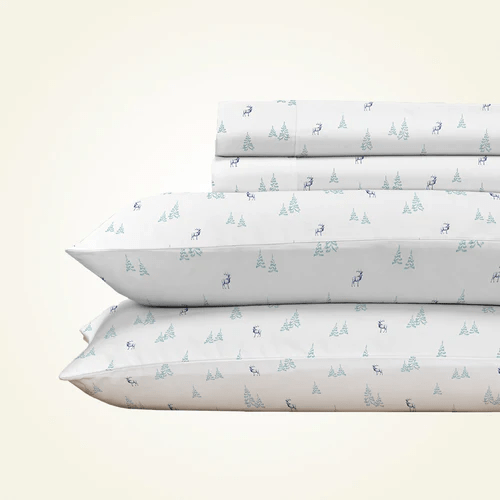 CinchFit American Made King 9 Inch Depth Sheet Sets - 400TC Cotton Prints - Quahog Bay Bedding