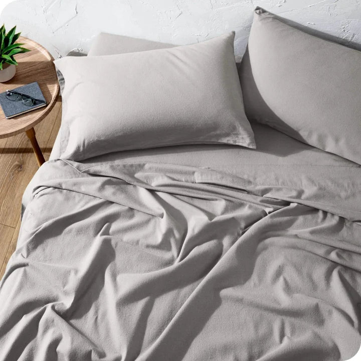 CinchFit American Made No Tear Split Top King Cotton Flannel Cord Elastic Sheets - Quahog Bay Bedding