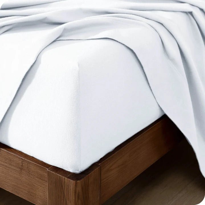 CinchFit American Made No Tear Split Top King Cotton Flannel Cord Elastic Sheets - Quahog Bay Bedding