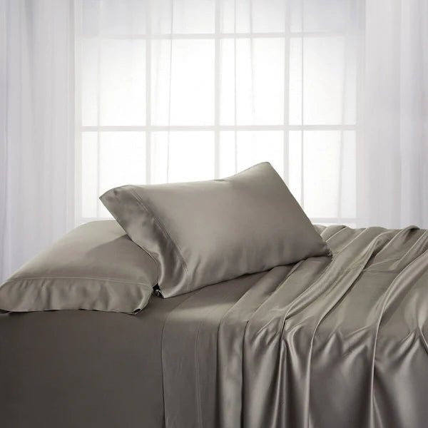 CinchFit American Made Split Top King & Cal King Sheets - No Tear 600TC Bamboo Cord Elastic Sheets - Quahog Bay Bedding