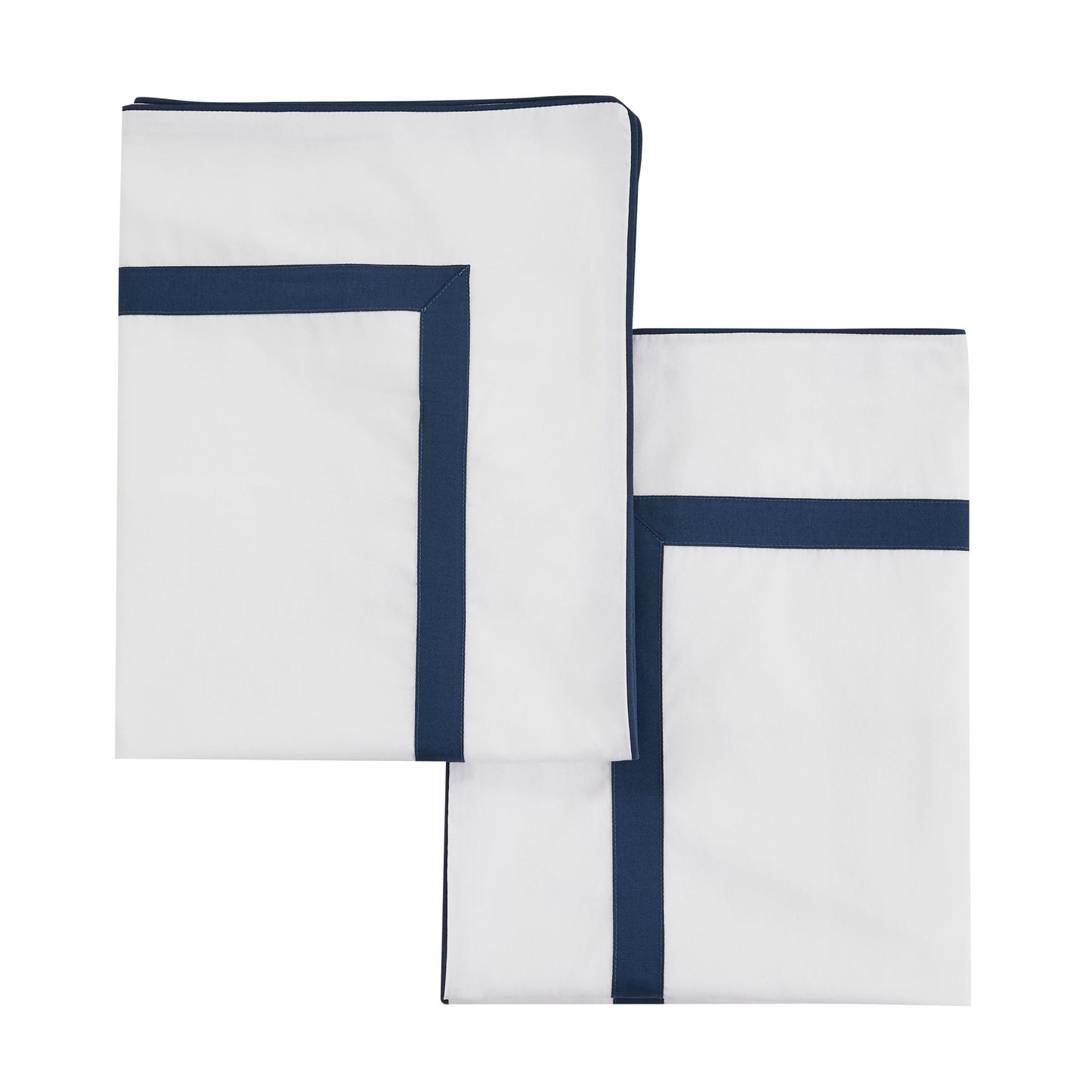 Classic Double Border Percale Cotton Euro Sham Pair - Quahog Bay Bedding