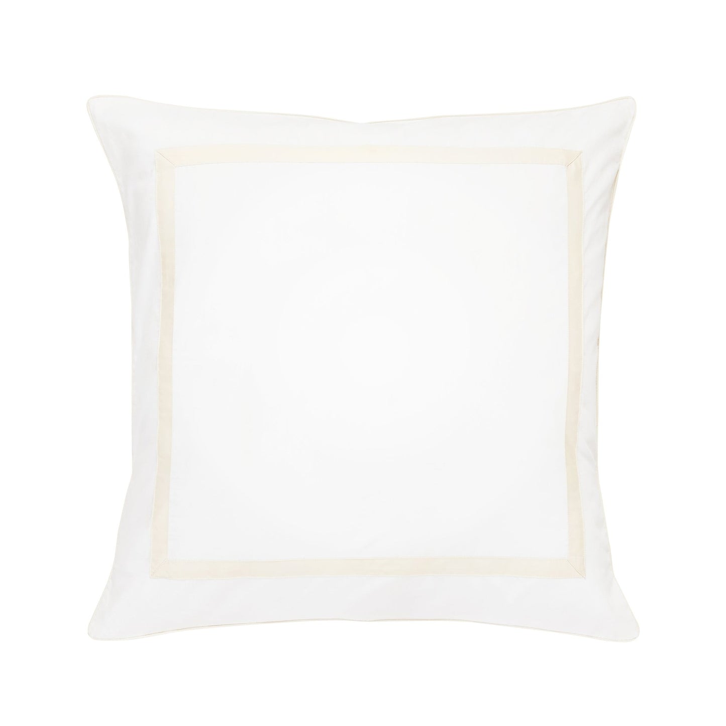 Classic Double Border Percale Cotton Euro Sham Pair - Quahog Bay Bedding