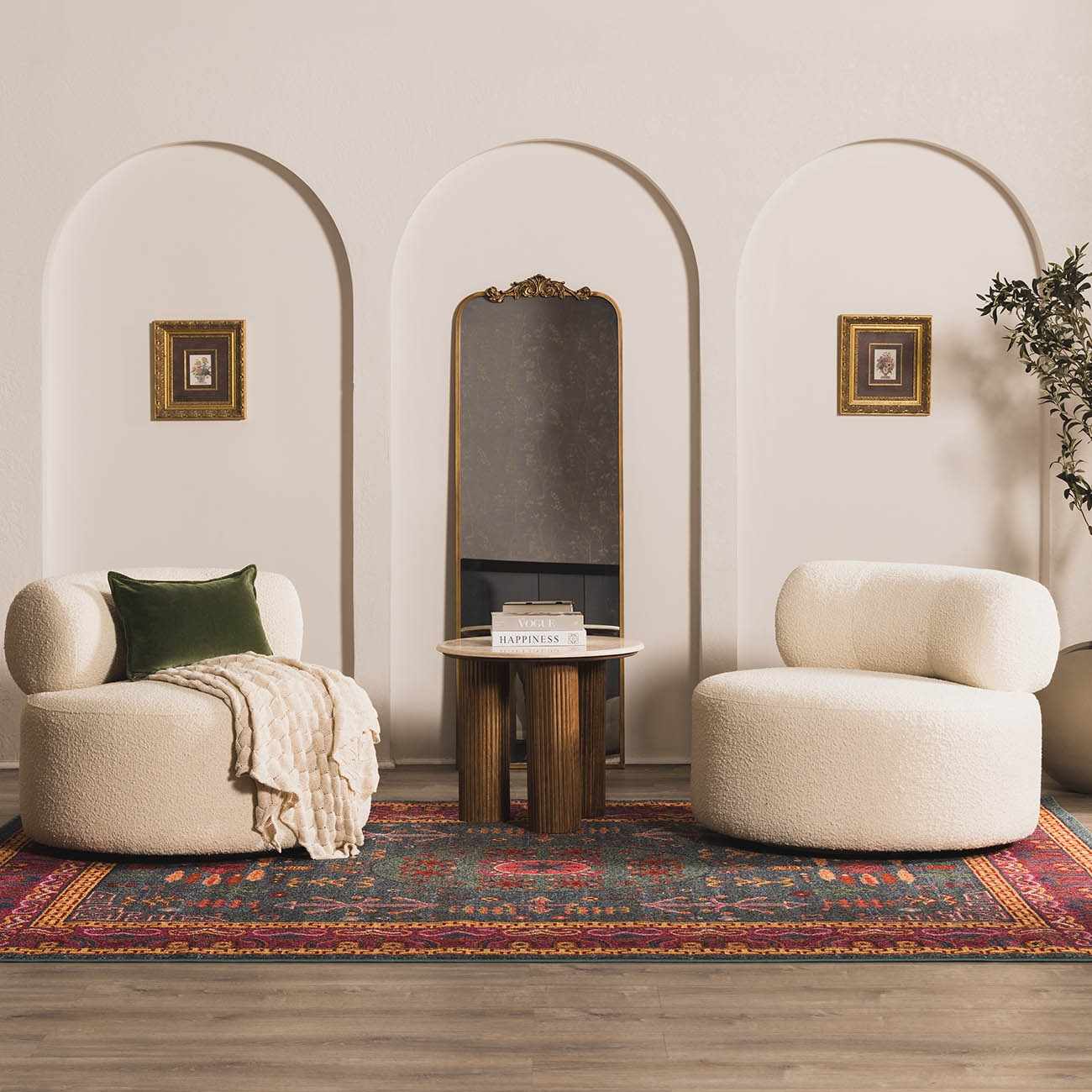 Cleveland Colorful Traditional Area Rug - Teal, Aqua, Navy - Quahog Bay Bedding