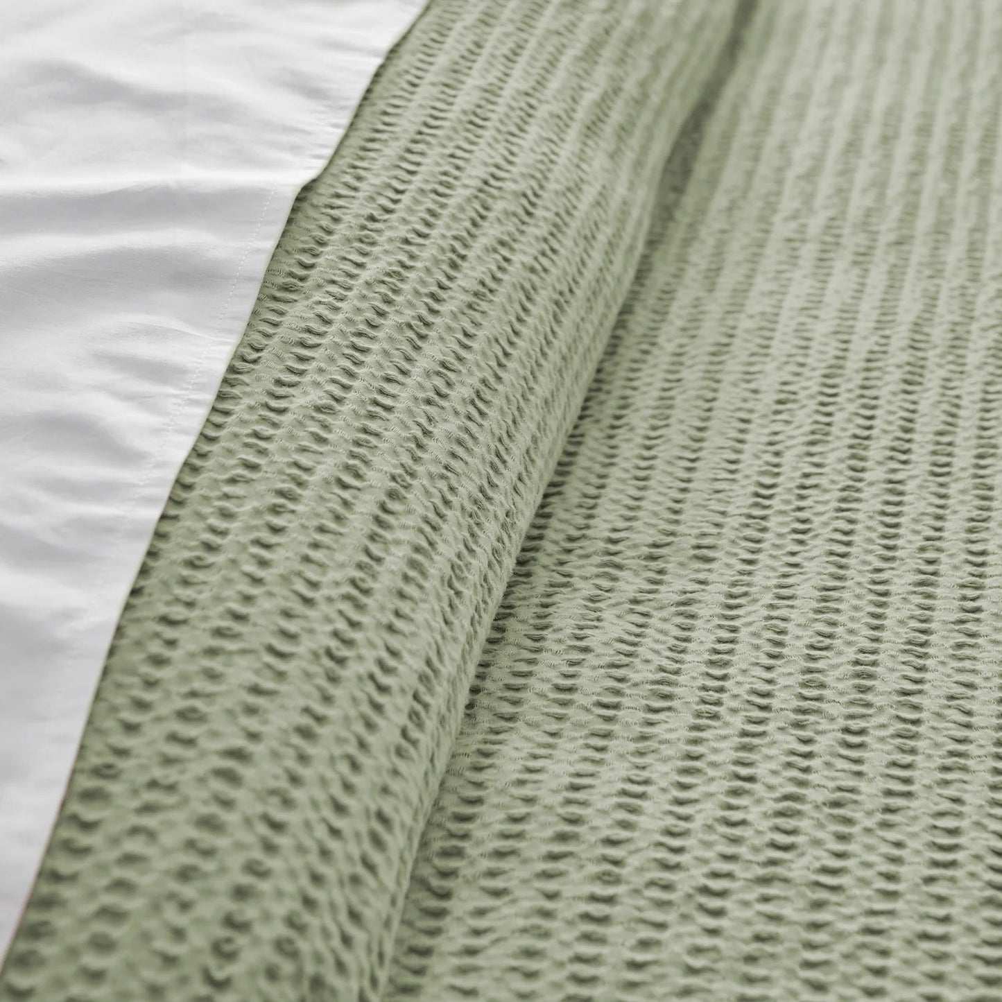 Cloud Waffle 100% Cotton Duvet Cover Set 3PC - Desert Sage - Quahog Bay Bedding