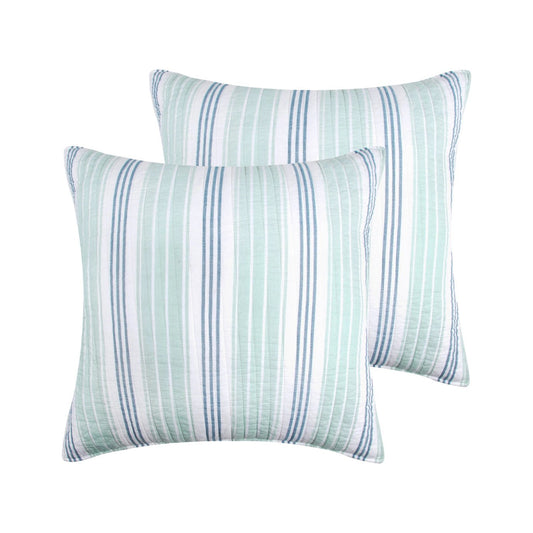 Ocean Meadow Euro Shams 2PC Coastal Pillow Shams - Quahog Bay Bedding