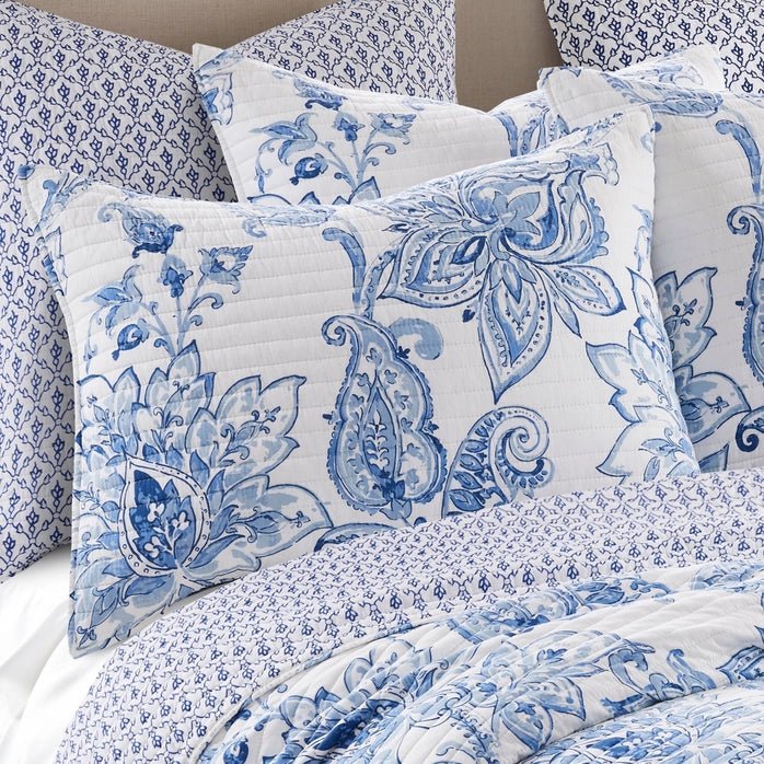 Coastal Bennett Blue Quilt Set - Coastal Quilt Set - Quahog Bay Bedding