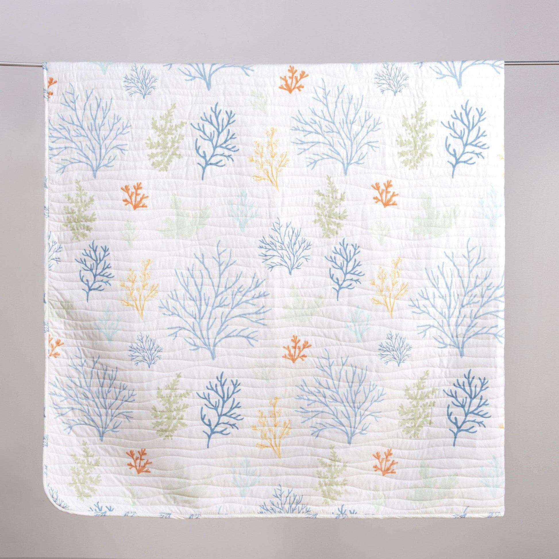 Coastal Coral Quilt - Maldives Collection - Coastal Quilts - Quahog Bay Bedding