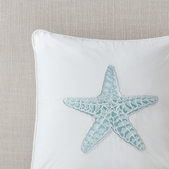 Coastal Maya Bay Square Pillow - Quahog Bay Bedding