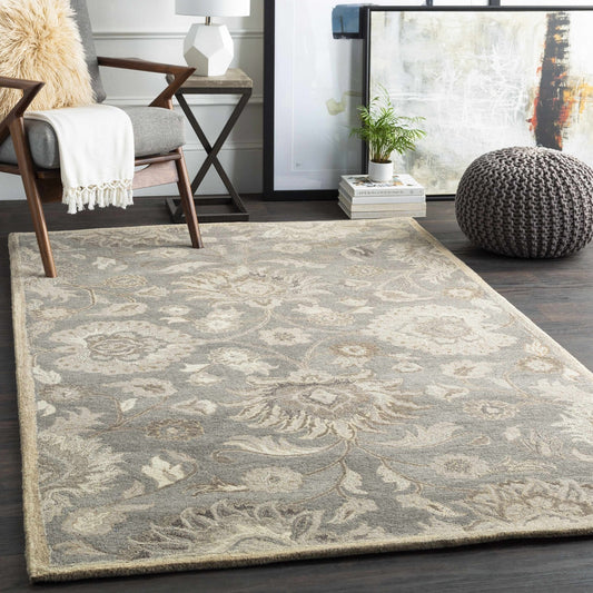 Conesus 1195 Hand Tufted Ivory & Taupe Wool Rug - Quahog Bay Bedding