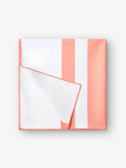 Coral Microfiber Beach Towel - Coastal Beach Towels - Quahog Bay Bedding