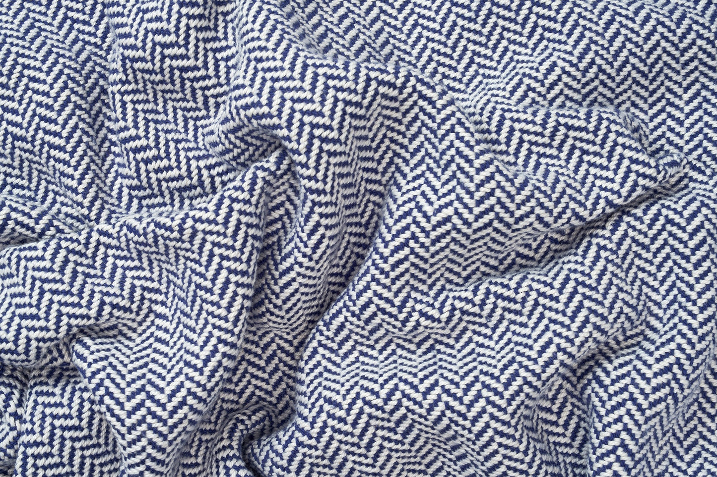 Cotton Herringbone Weave Cotton Blanket - American Made With USA Grown Cotton - Quahog Bay Bedding