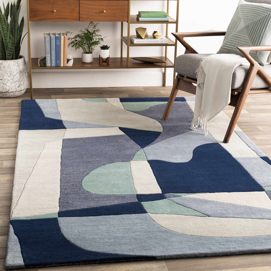Crawfordsville Modern Wool Rug - Quahog Bay Bedding