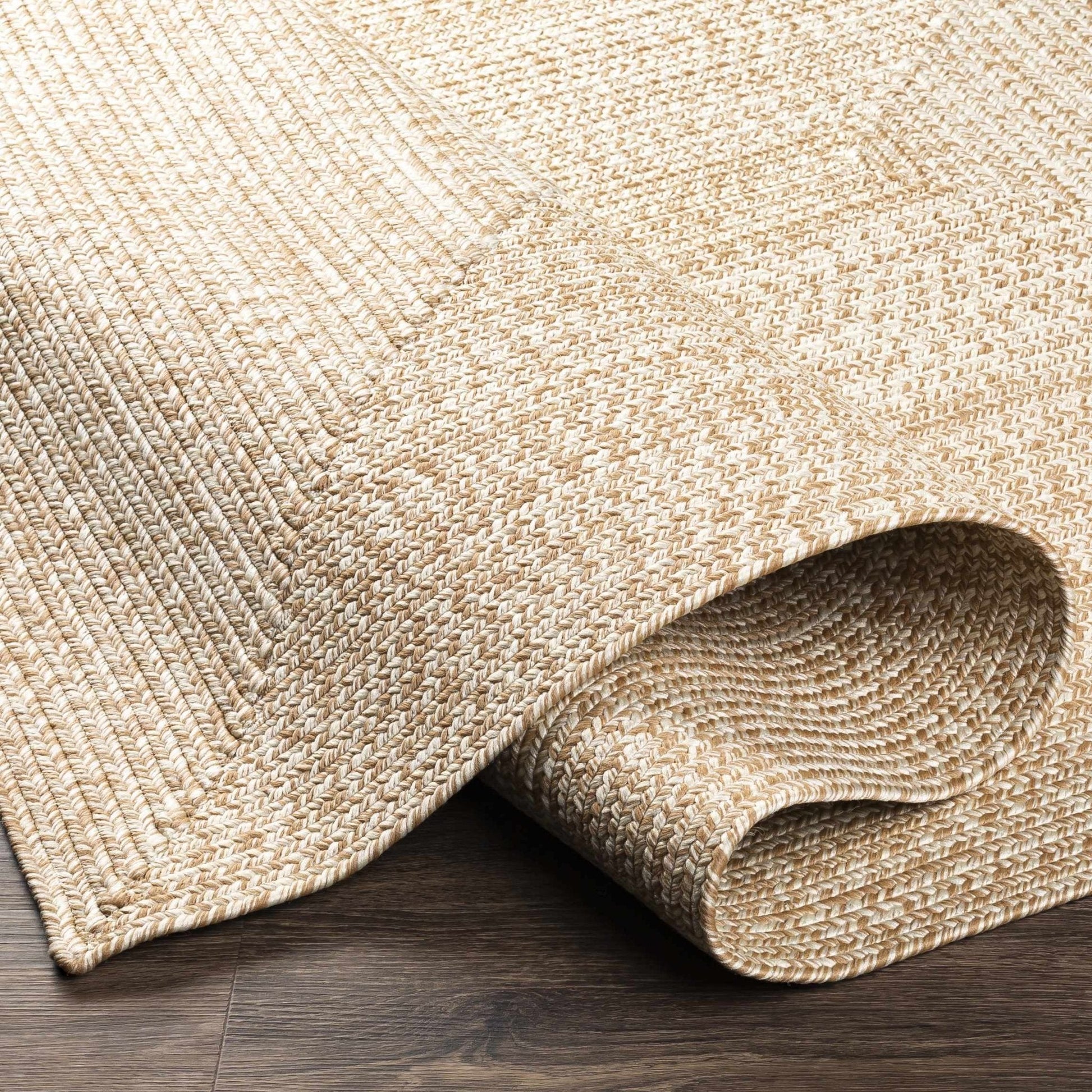Cream Braided Faux Jute Rug - Quahog Bay Bedding