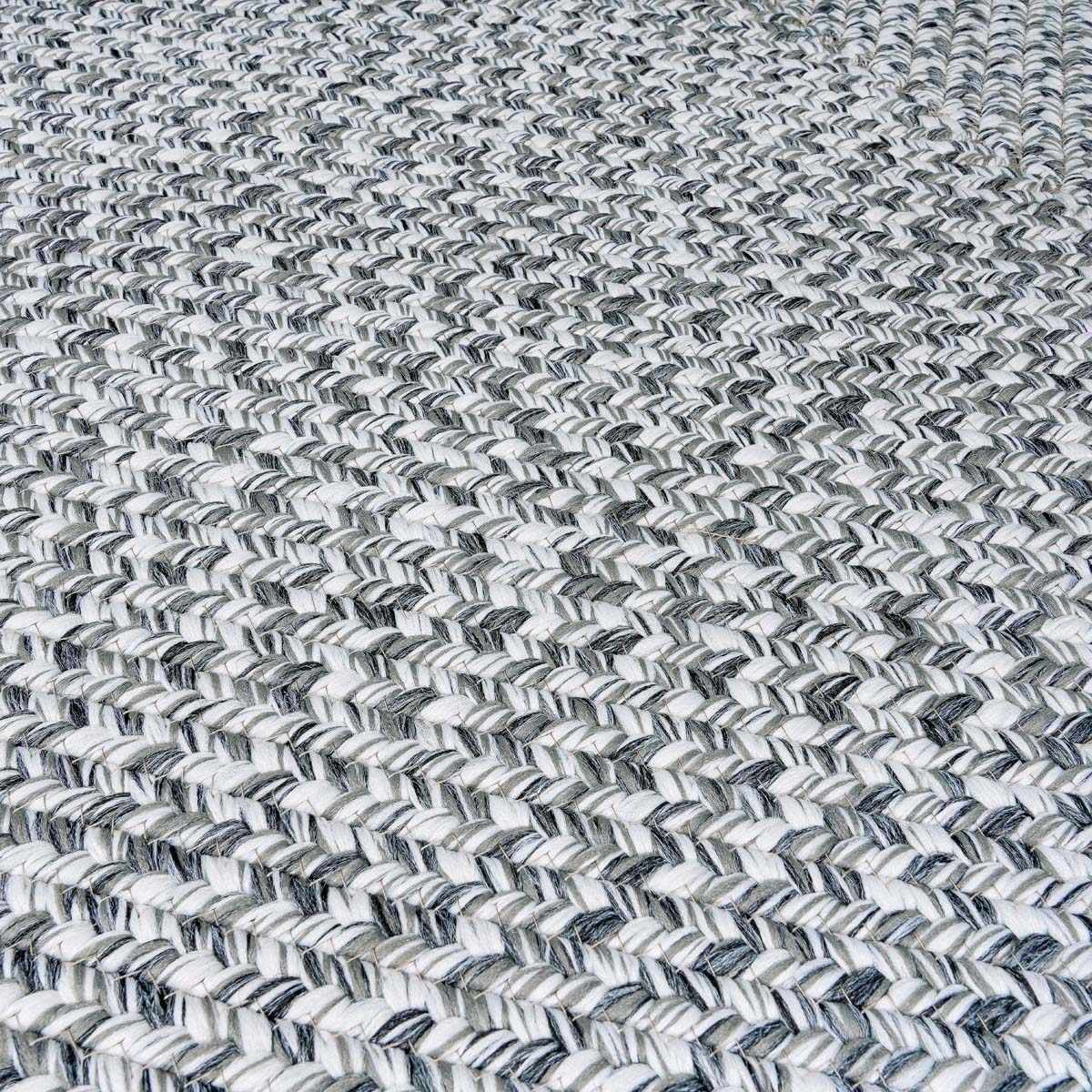 Cream Charcoal Braided Faux Jute Rug - Quahog Bay Bedding