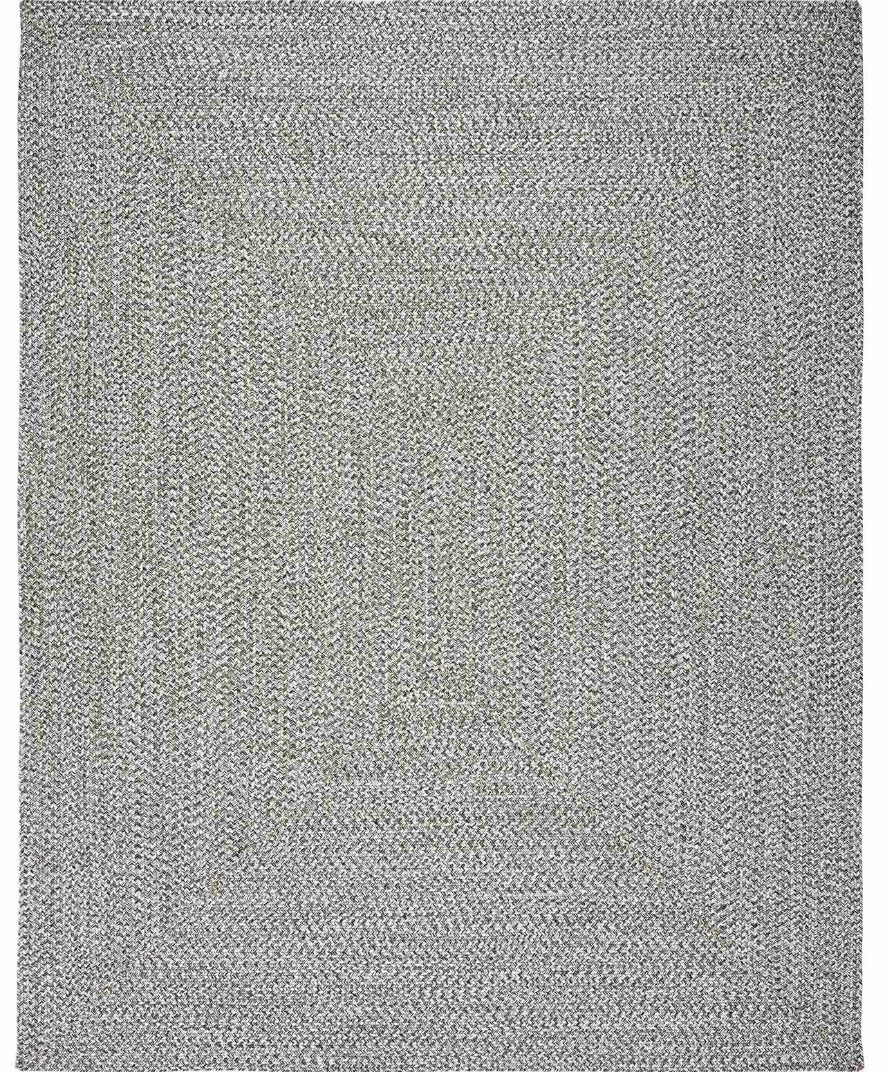 Cream Charcoal Braided Faux Jute Rug - Quahog Bay Bedding