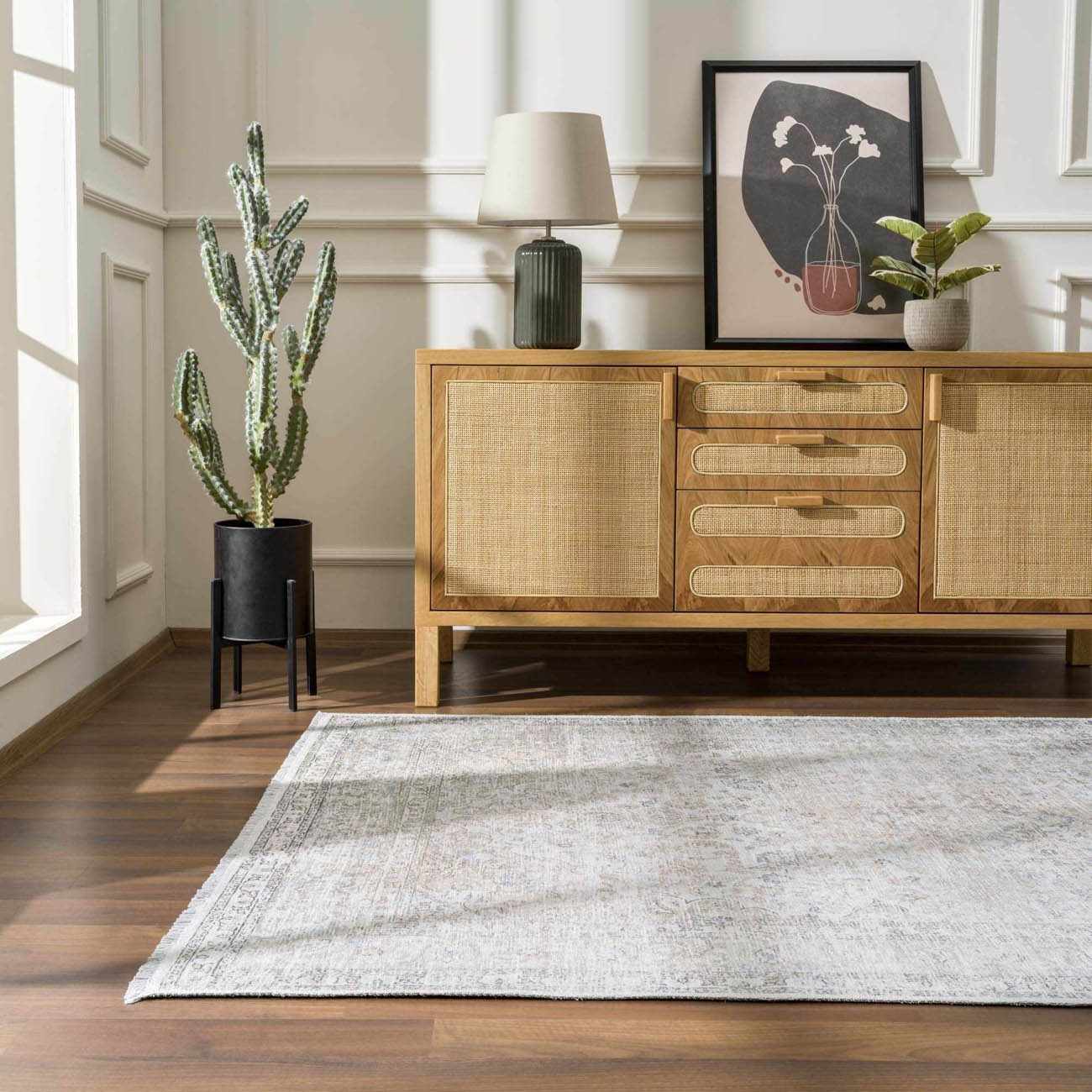 Cream Holi - 2301 Washable Area Rug - Quahog Bay Bedding