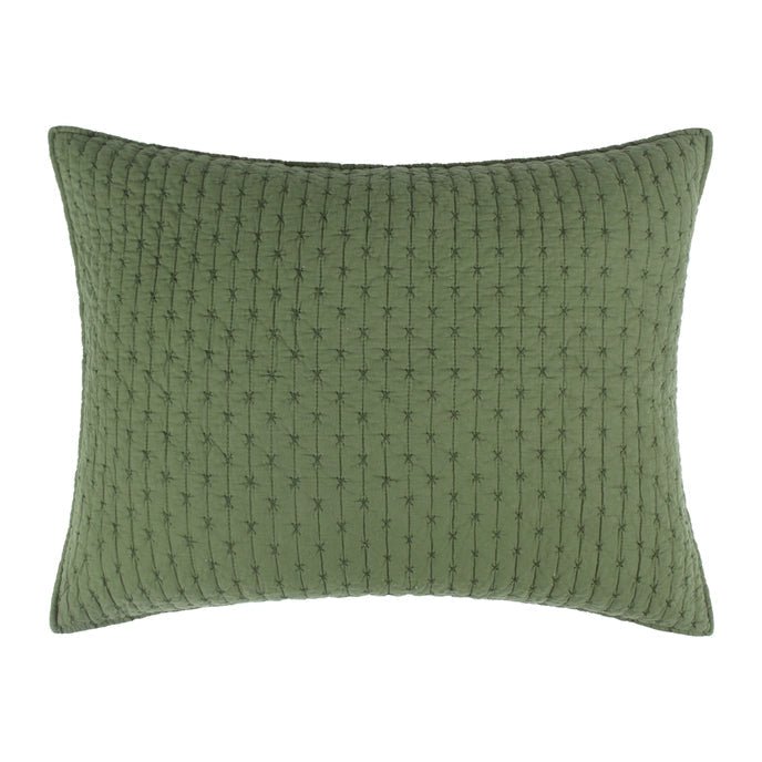 Cross Stitch 100% Cotton Quilt Set - Forest Green - Christmas Quilt - Quahog Bay Bedding