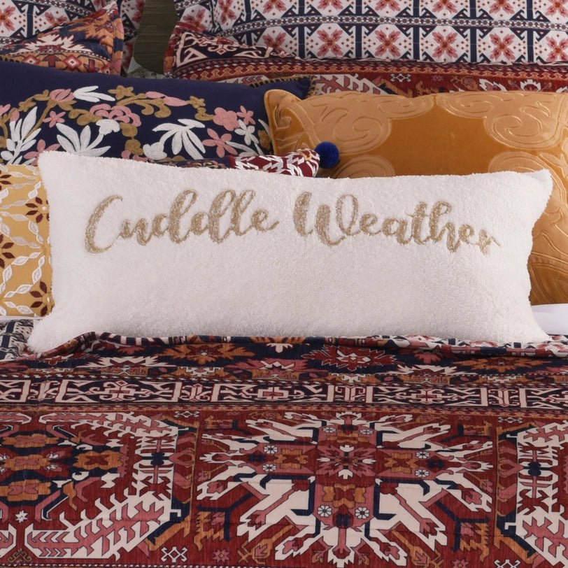 Cuddle Weather Pillow - Fall Themed Bedding - Quahog Bay Bedding