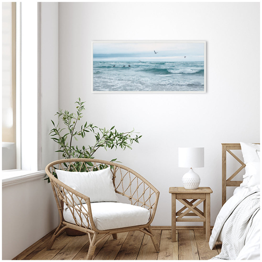 Ocean Swim Panel by Stephanie Klatt Framed Canvas Wall Art Print